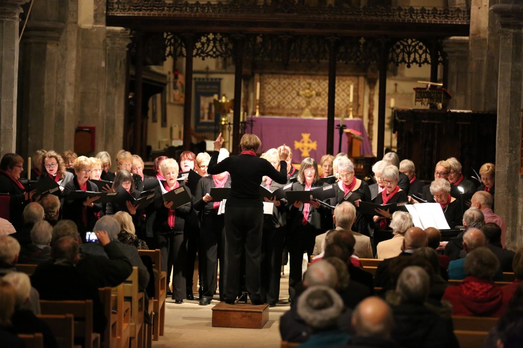 View of the choir and audience